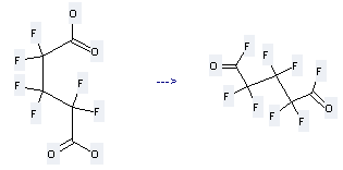 Pentanedioyldifluoride, 2,2,3,3,4,4-hexafluoro- can be prepared by hexafluoro-pentanedioic acid at the temperature of -78 °C